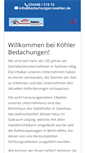 Mobile Screenshot of bedachungen-koehler.de