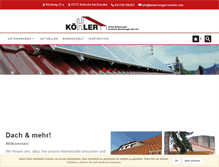 Tablet Screenshot of bedachungen-koehler.com